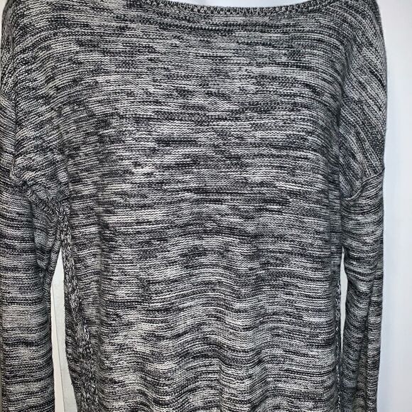 LOFT Black & White Space Dye Knit Sweater-Medium - Picture 2 of 6